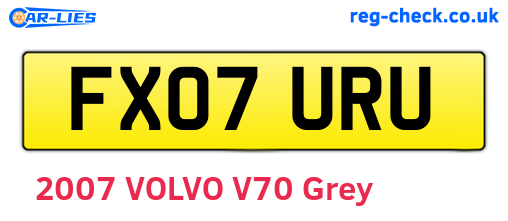FX07URU are the vehicle registration plates.