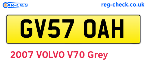 GV57OAH are the vehicle registration plates.