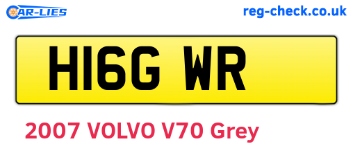 H16GWR are the vehicle registration plates.