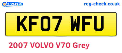 KF07WFU are the vehicle registration plates.