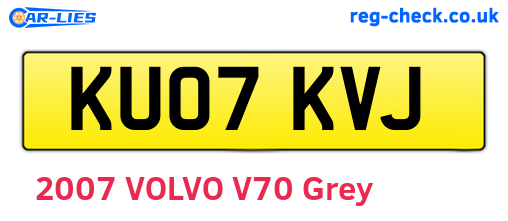 KU07KVJ are the vehicle registration plates.
