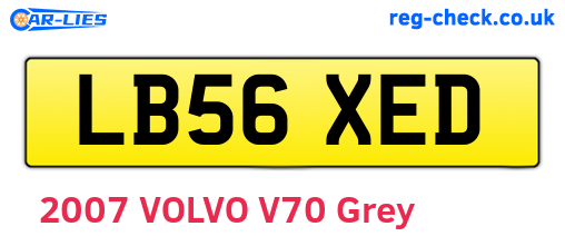 LB56XED are the vehicle registration plates.