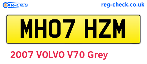 MH07HZM are the vehicle registration plates.