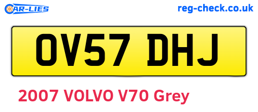 OV57DHJ are the vehicle registration plates.