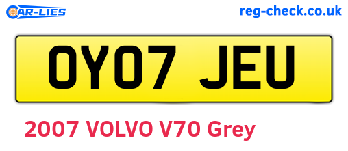OY07JEU are the vehicle registration plates.