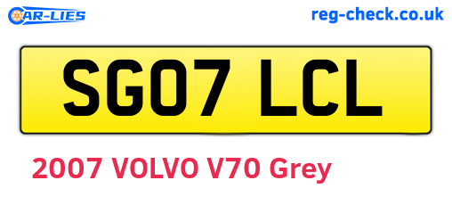 SG07LCL are the vehicle registration plates.