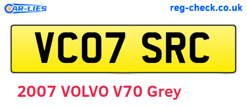 VC07SRC are the vehicle registration plates.