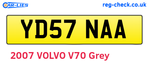 YD57NAA are the vehicle registration plates.
