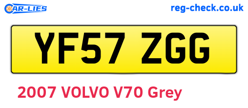 YF57ZGG are the vehicle registration plates.