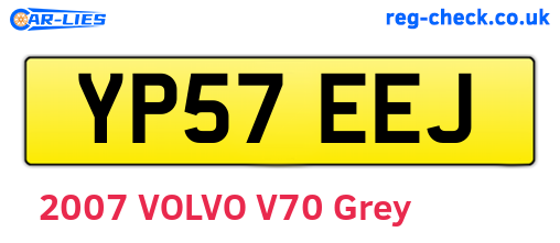 YP57EEJ are the vehicle registration plates.