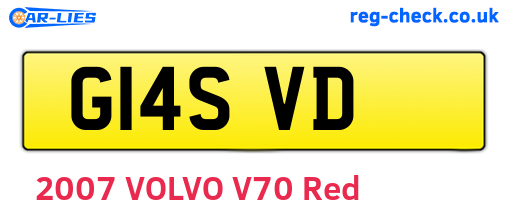 G14SVD are the vehicle registration plates.