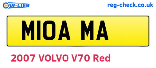M10AMA are the vehicle registration plates.