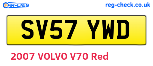 SV57YWD are the vehicle registration plates.