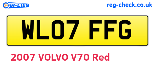 WL07FFG are the vehicle registration plates.