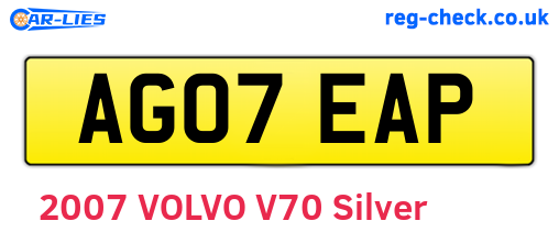 AG07EAP are the vehicle registration plates.