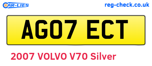 AG07ECT are the vehicle registration plates.