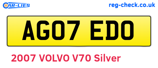 AG07EDO are the vehicle registration plates.