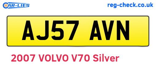 AJ57AVN are the vehicle registration plates.