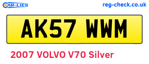 AK57WWM are the vehicle registration plates.