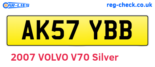 AK57YBB are the vehicle registration plates.