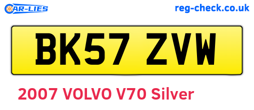 BK57ZVW are the vehicle registration plates.
