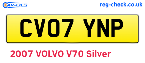 CV07YNP are the vehicle registration plates.