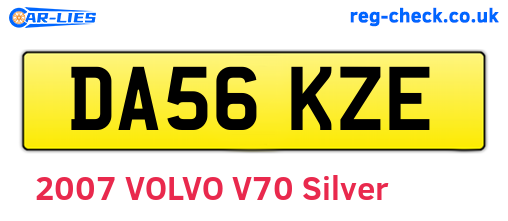 DA56KZE are the vehicle registration plates.