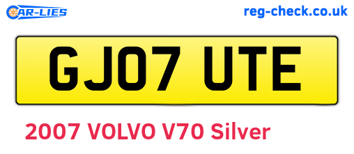 GJ07UTE are the vehicle registration plates.