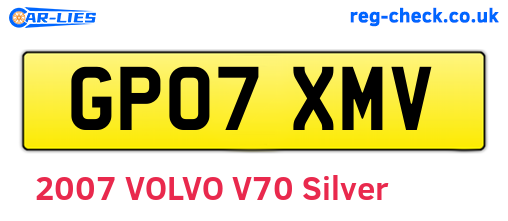GP07XMV are the vehicle registration plates.
