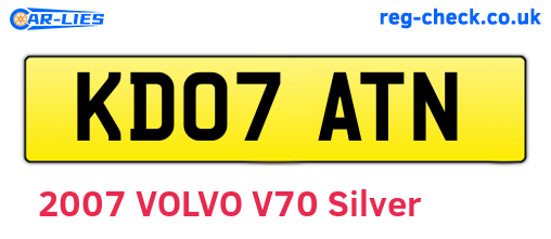 KD07ATN are the vehicle registration plates.