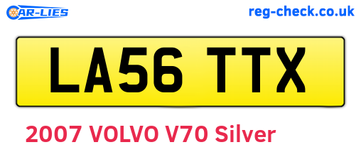 LA56TTX are the vehicle registration plates.