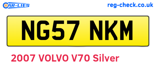 NG57NKM are the vehicle registration plates.