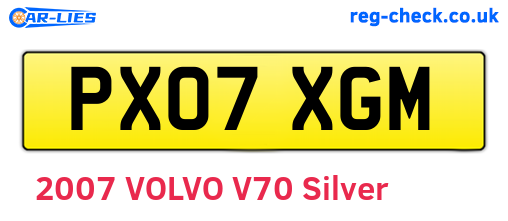 PX07XGM are the vehicle registration plates.