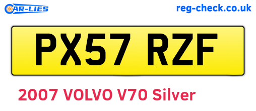 PX57RZF are the vehicle registration plates.