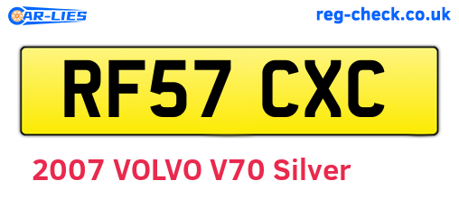 RF57CXC are the vehicle registration plates.