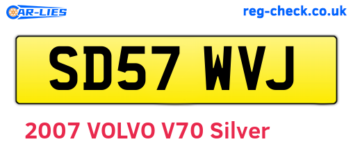 SD57WVJ are the vehicle registration plates.