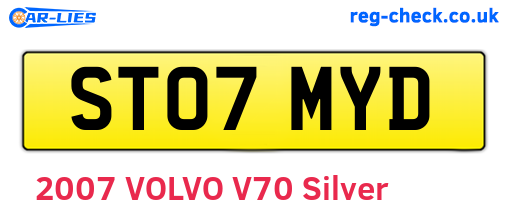 ST07MYD are the vehicle registration plates.