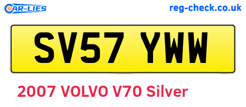 SV57YWW are the vehicle registration plates.