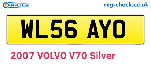 WL56AYO are the vehicle registration plates.