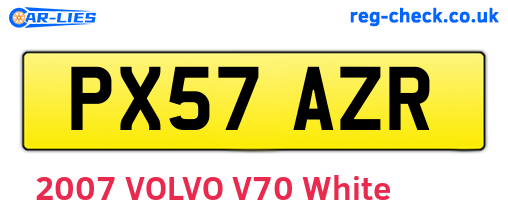 PX57AZR are the vehicle registration plates.