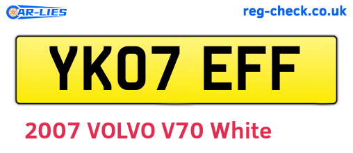 YK07EFF are the vehicle registration plates.