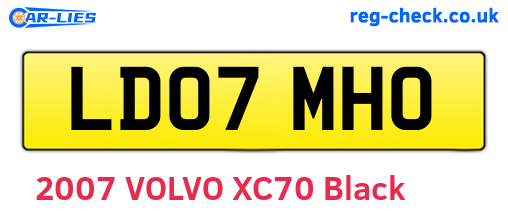 LD07MHO are the vehicle registration plates.