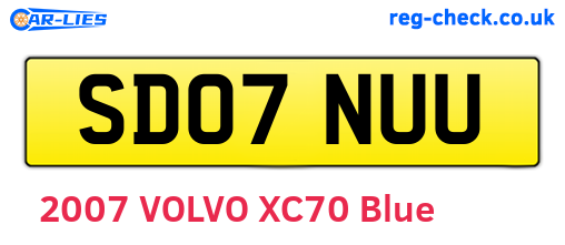 SD07NUU are the vehicle registration plates.