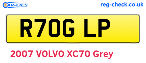 R70GLP are the vehicle registration plates.