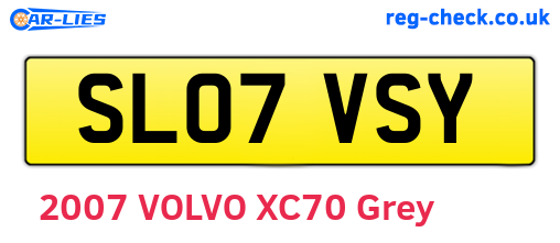 SL07VSY are the vehicle registration plates.