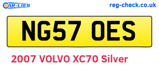 NG57OES are the vehicle registration plates.
