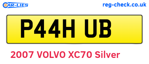 P44HUB are the vehicle registration plates.