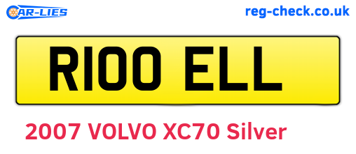 R100ELL are the vehicle registration plates.