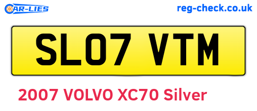 SL07VTM are the vehicle registration plates.