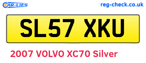 SL57XKU are the vehicle registration plates.